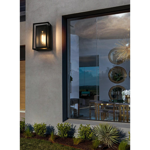 Elegant Lighting Etting 1 Light 10" Outdoor Wall Sconce, Black