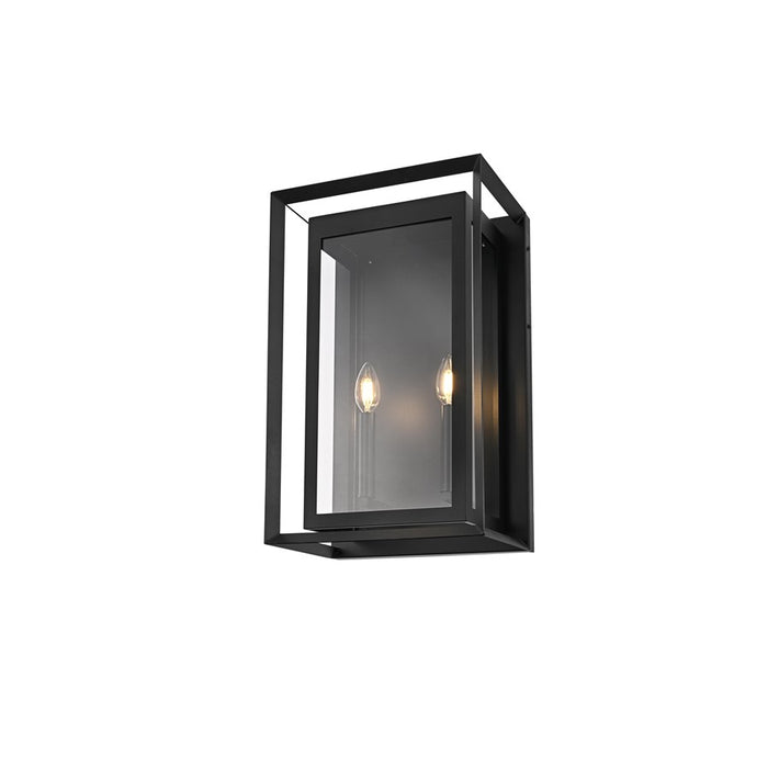Elegant Lighting Etting 2 Light 12" Outdoor Wall Sconce, Black