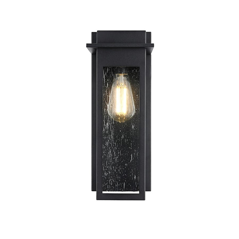 Elegant Lighting Dunton 1 Light 15" Outdoor Sconce, Black - OD362W16BK
