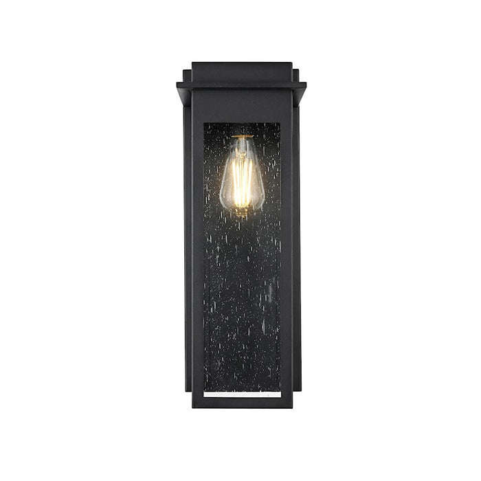 Elegant Lighting Dunton 1 Light 18" Outdoor Sconce, Black - OD362W19BK