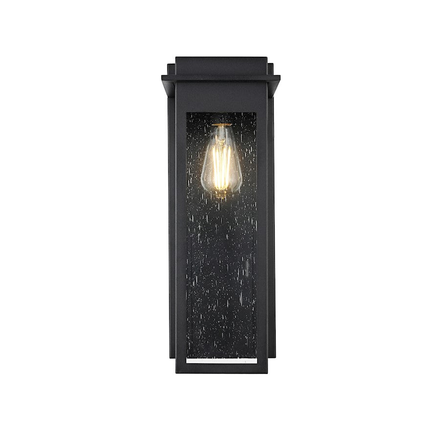Elegant Lighting Dunton 1 Light 18" Outdoor Sconce, Black - OD362W19BK