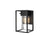 Elegant Lighting Morse 1 Light 10" Outdoor Wall Sconce, Black/Clear