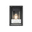 Elegant Lighting Morse 1 Light Outdoor Sconce, Black/Clear - OD366W9BK