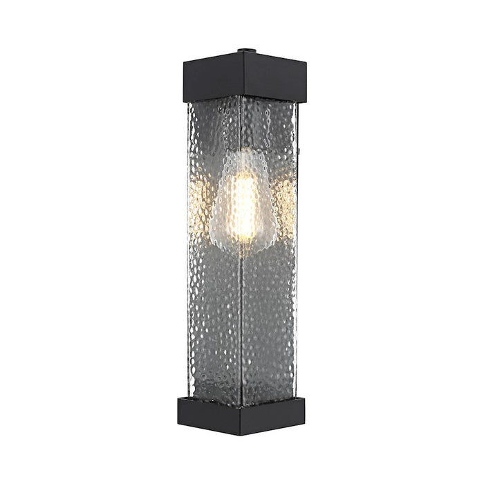 Elegant Lighting Swain 1 Light Outdoor Pendant, Black/Clear - OD370W14BK