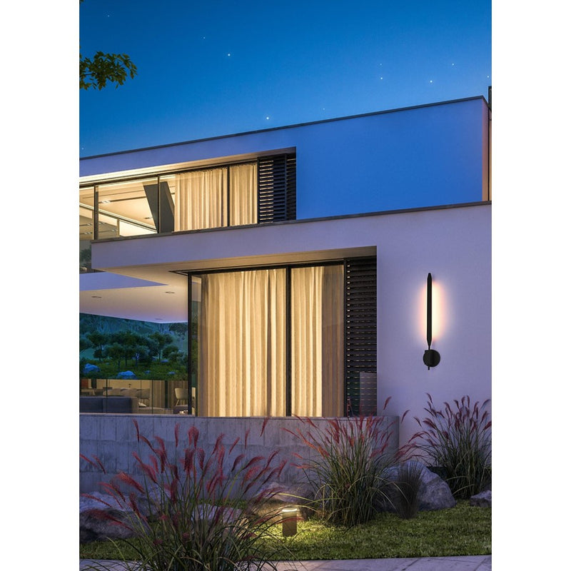 Elegant Lighting Odin 1 Light 5" Outdoor Wall Sconce, Black
