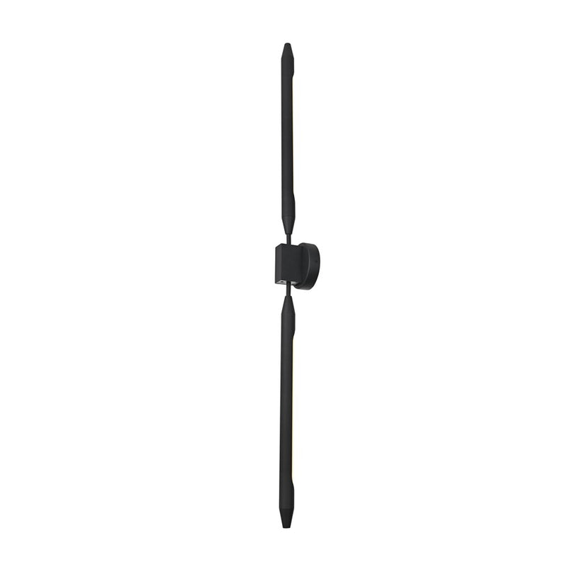 Elegant Lighting Odin 2 Light 5" Outdoor Wall Sconce, Black