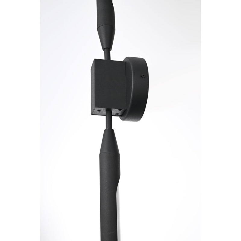 Elegant Lighting Odin 2 Light 5" Outdoor Wall Sconce, Black