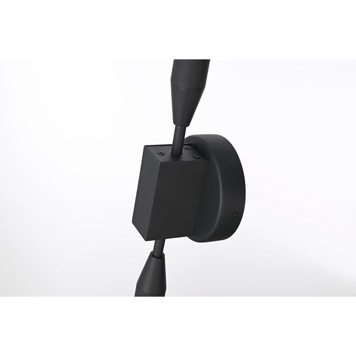 Elegant Lighting Odin 2 Light 5" Outdoor Wall Sconce, Black