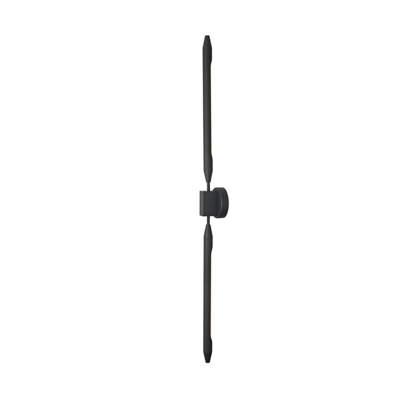 Elegant Lighting Odin 2 Light 5" Outdoor Wall Sconce, Black