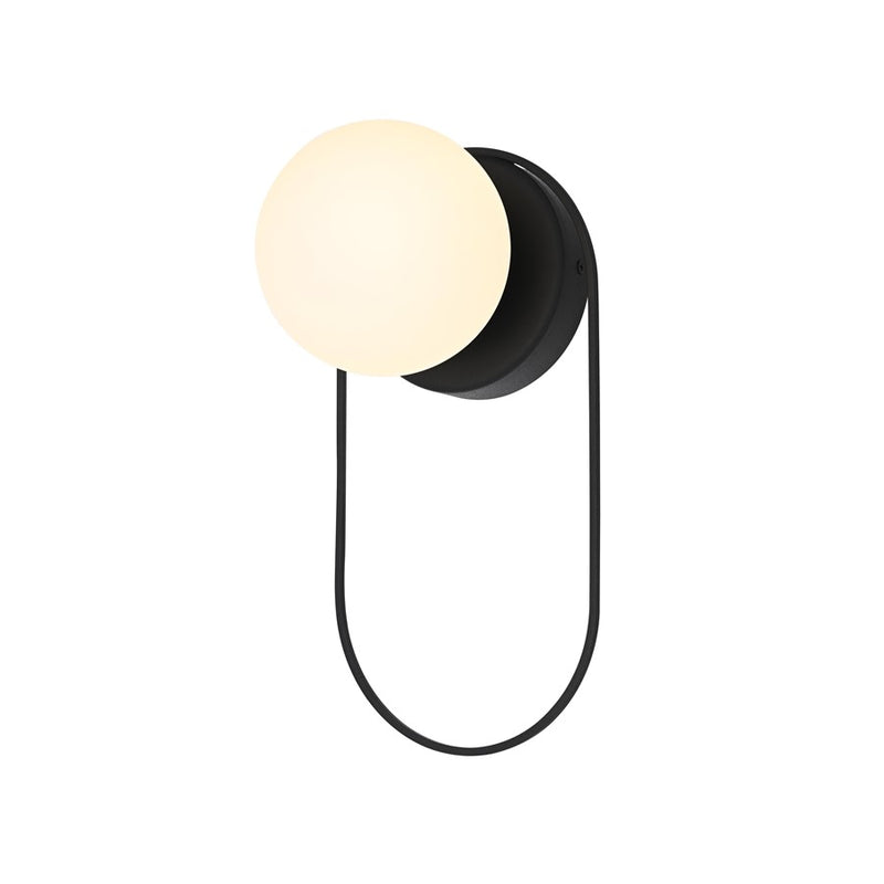 Elegant Lighting Silas 1 Light 6" Outdoor Wall Sconce, Black/white