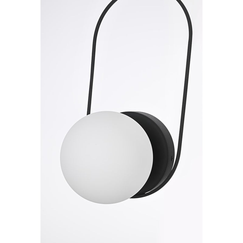 Elegant Lighting Silas 1 Light 6" Outdoor Wall Sconce, Black/white