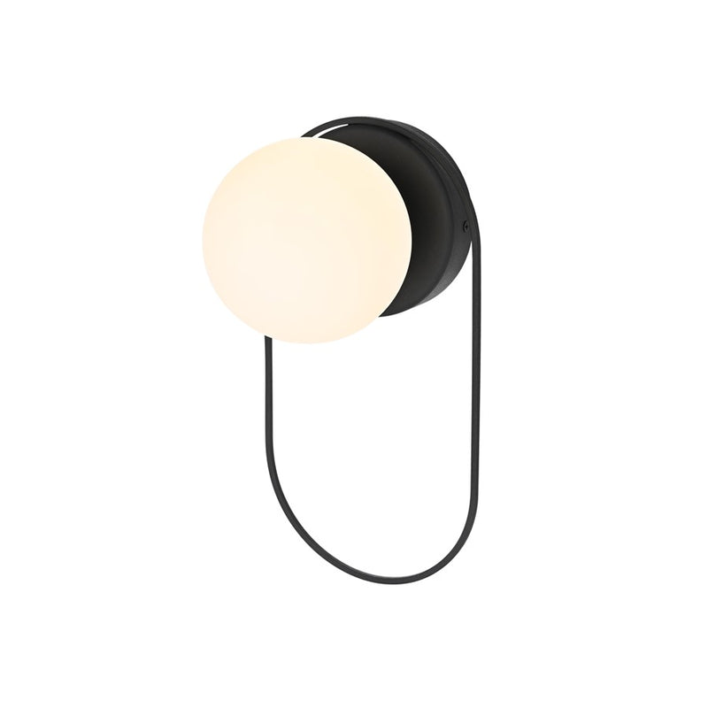Elegant Lighting Silas 1 Light 6" Outdoor Wall Sconce, Black/white