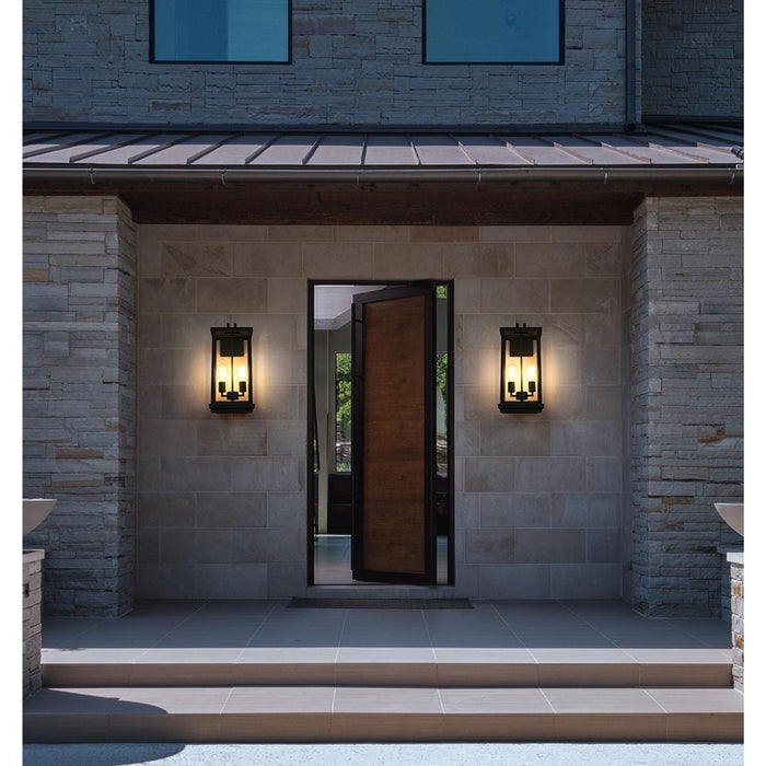 Elegant Lighting Theodore 2 Light 9" Outdoor Wall Sconce, Black