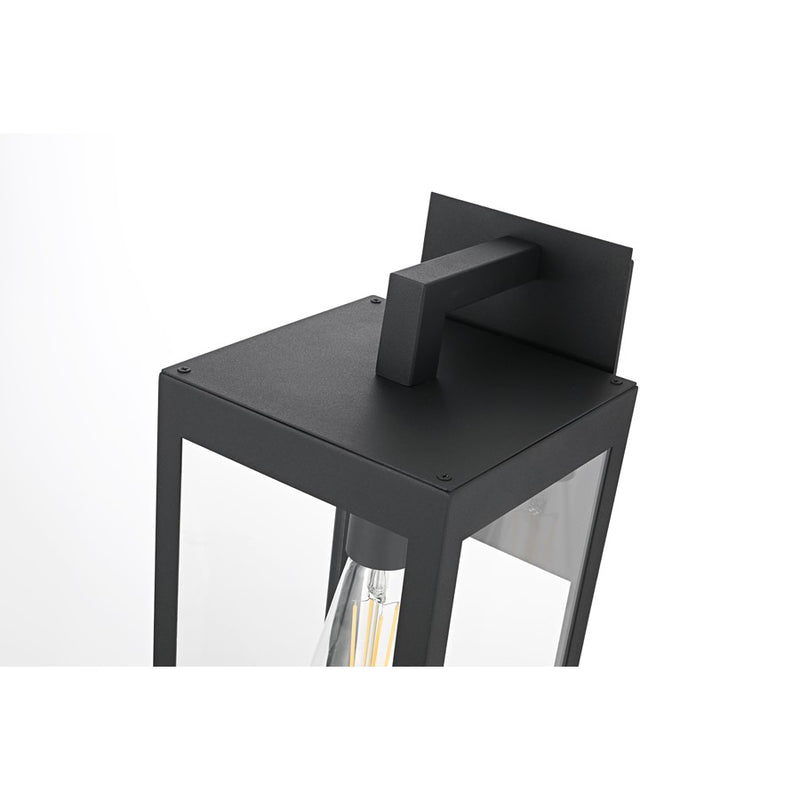 Elegant Lighting William 1 Light 8" Outdoor Wall Sconce, Black