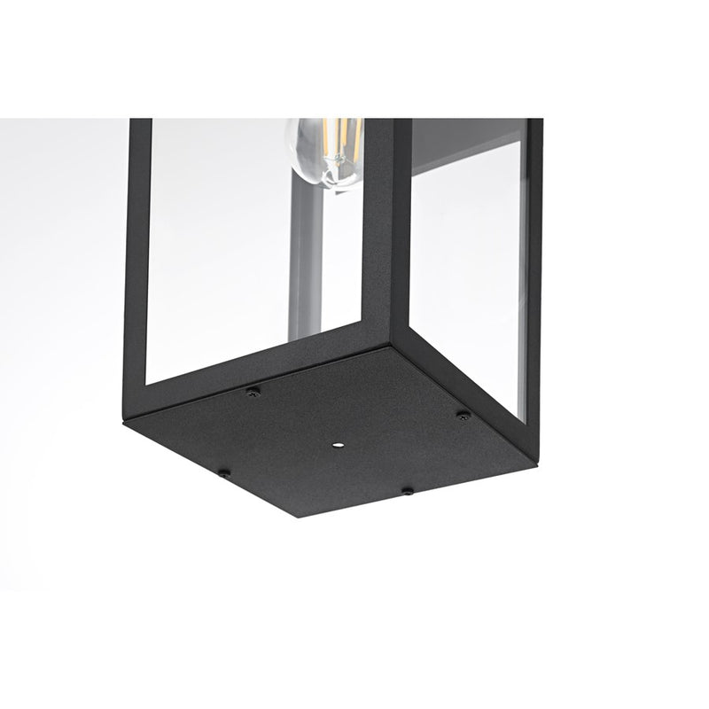 Elegant Lighting William 1 Light 8" Outdoor Wall Sconce, Black