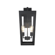 Elegant Lighting William 2 Light 10" Outdoor Wall sconce, Black - OD405W24BK