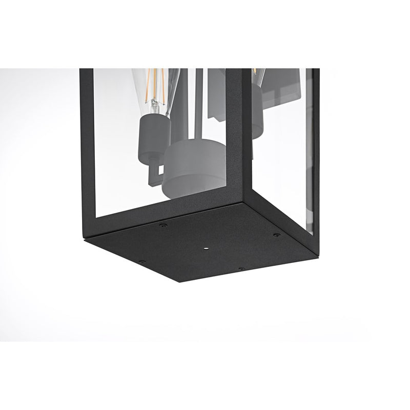 Elegant Lighting William 2 Light 10" Outdoor Wall Sconce, Black