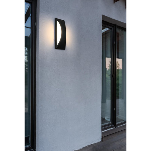 Elegant Lighting Zayn 1 Light 14" Outdoor Wall Sconce, Black