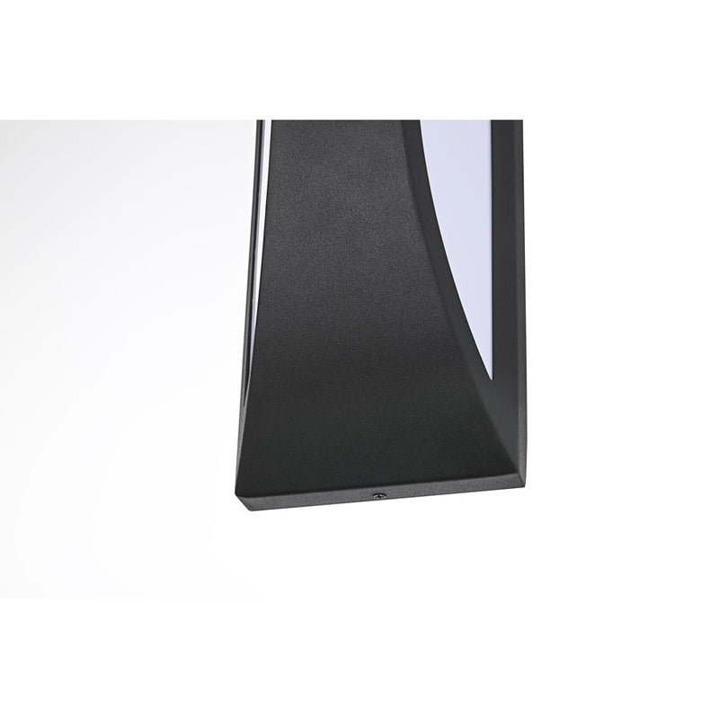 Elegant Lighting Zayn 1 Light 14" Outdoor Wall Sconce, Black
