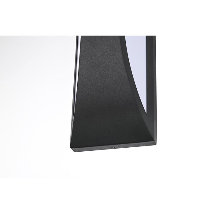 Elegant Lighting Zayn 1 Light 14" Outdoor Wall Sconce, Black