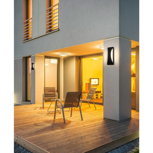 Elegant Lighting Zayn 1 Light 18" Outdoor Wall Sconce, Black