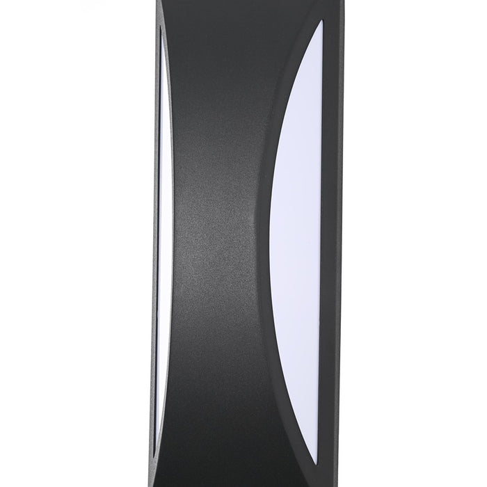 Elegant Lighting Zayn 1 Light 18" Outdoor Wall Sconce, Black