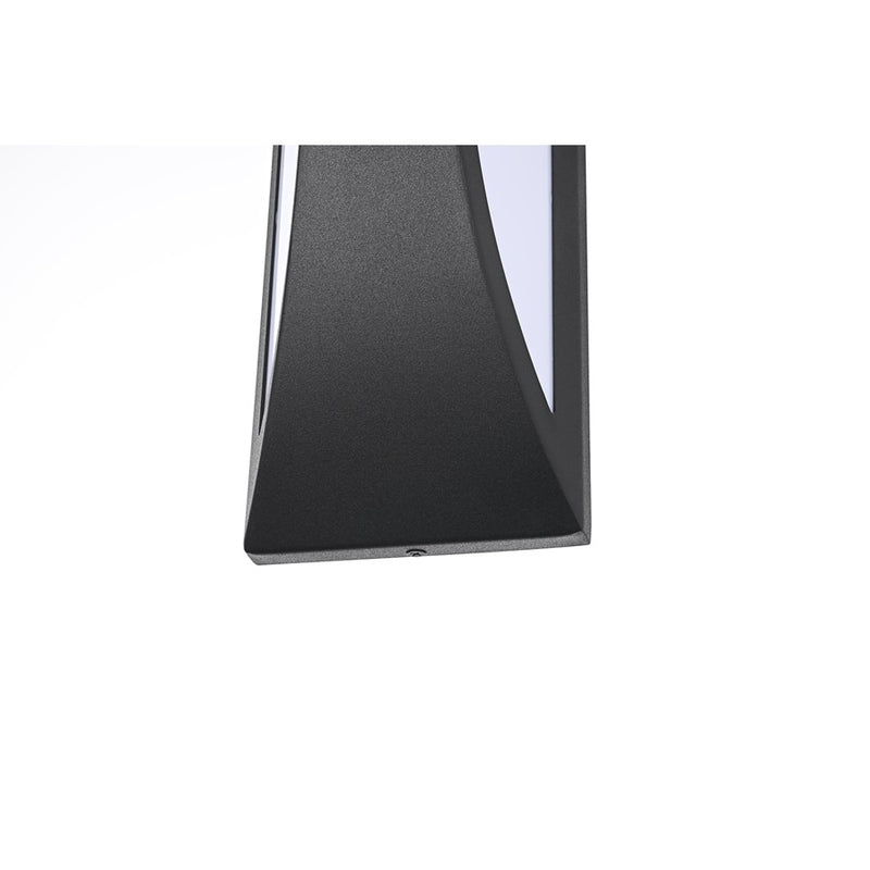 Elegant Lighting Zayn 1 Light 18" Outdoor Wall Sconce, Black
