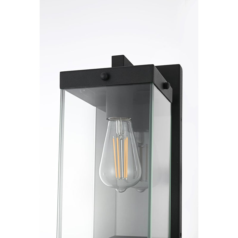 Elegant Lighting Julien 1 Light 15" Outdoor Wall Sconce, Black
