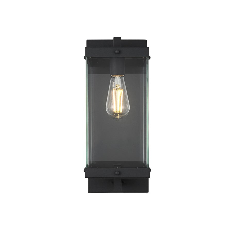 Elegant Lighting Julien 1 Light 17" Outdoor Wall sconce, Black - OD408W17BK