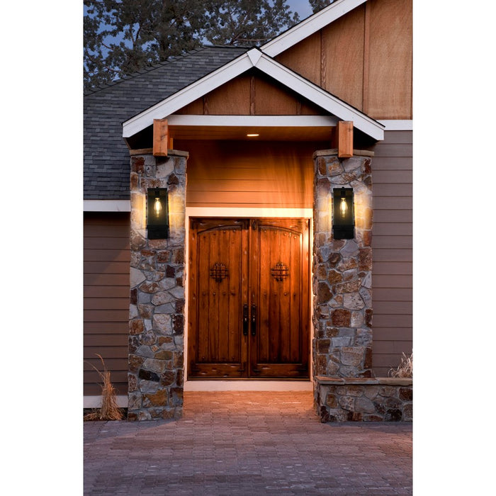 Elegant Lighting Julien 1 Light 17" Outdoor Wall Sconce, Black