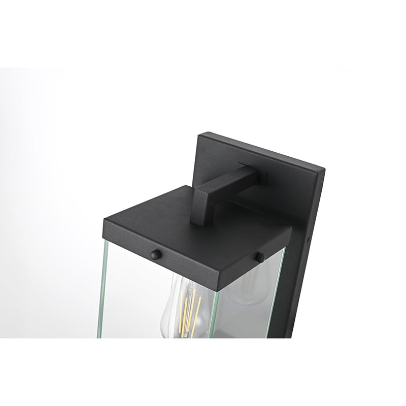 Elegant Lighting Julien 1 Light 17" Outdoor Wall Sconce, Black