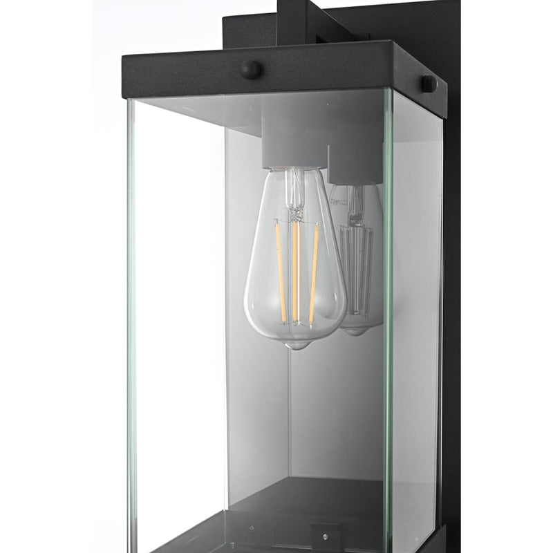 Elegant Lighting Julien 1 Light 17" Outdoor Wall Sconce, Black