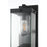 Elegant Lighting Keaton 1Lt 15" Outdoor Wall Sconce, Black/Clear