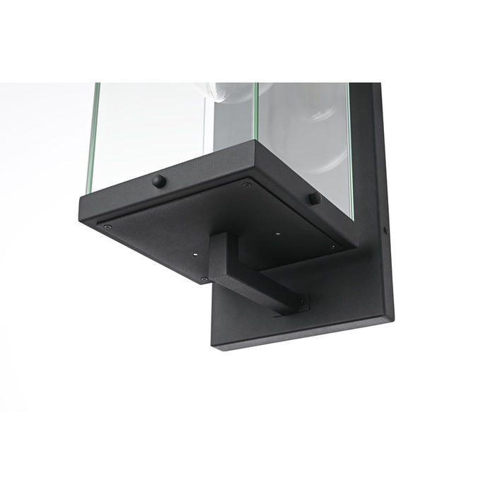 Elegant Lighting Keaton 1Lt 21" Outdoor Wall Sconce, Black/Clear