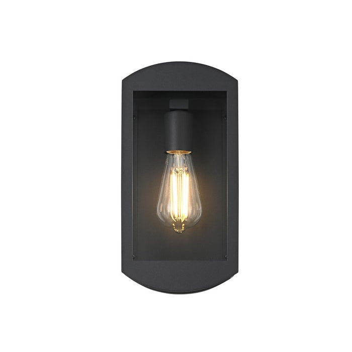 Elegant Lighting Miles 1 Light 12" Outdoor Wall sconce, Black - OD410W12BK