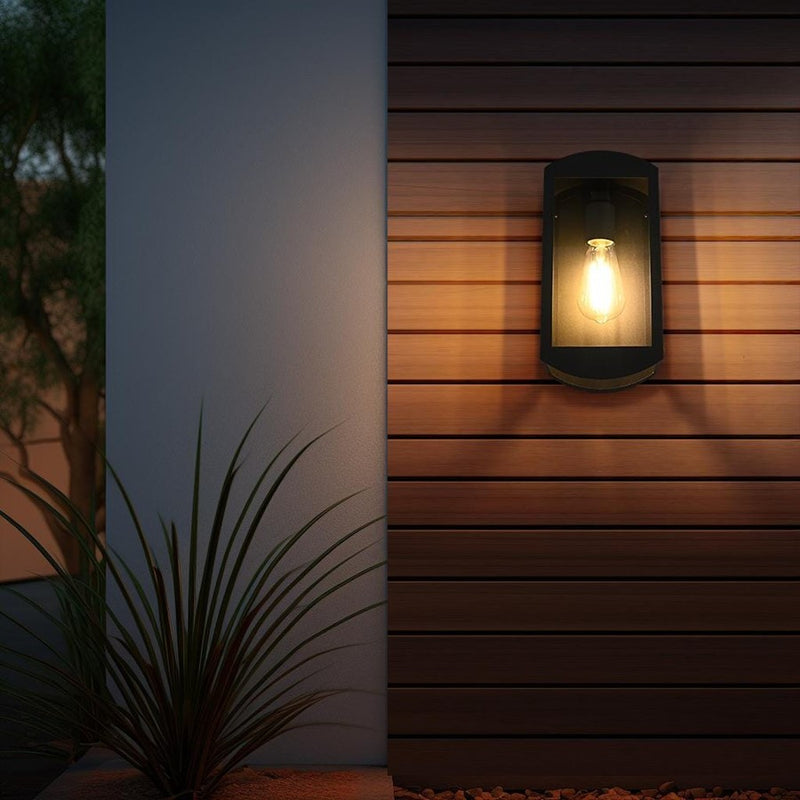 Elegant Lighting Miles 1 Light 12" Outdoor Wall Sconce, Black