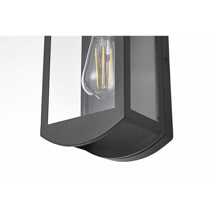 Elegant Lighting Miles 1 Light 12" Outdoor Wall Sconce, Black
