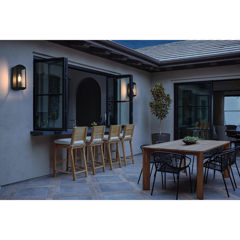 Elegant Lighting Miles 1 Light 14" Outdoor Wall Sconce, Black