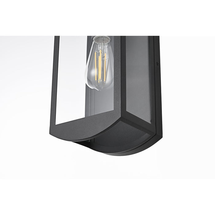 Elegant Lighting Miles 1 Light 14" Outdoor Wall Sconce, Black