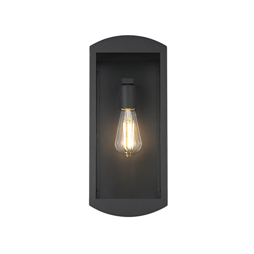 Elegant Lighting Miles 1 Light 16" Outdoor Wall sconce, Black - OD410W16BK