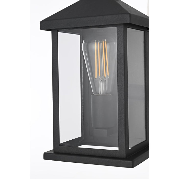Elegant Lighting Neil 1 Light 12" Outdoor Wall Sconce, Black