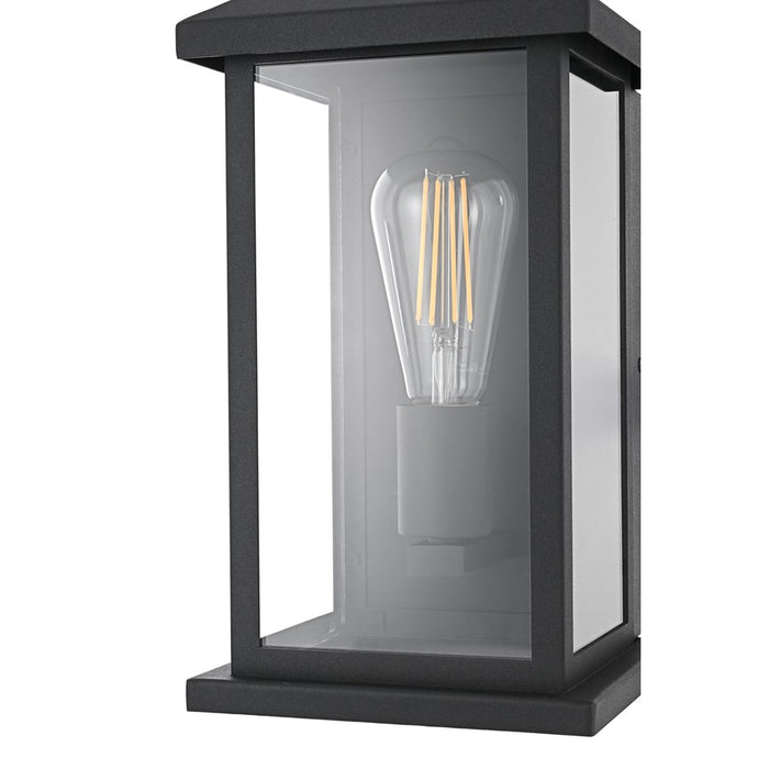 Elegant Lighting Neil 1 Light 14" Outdoor Wall Sconce, Black