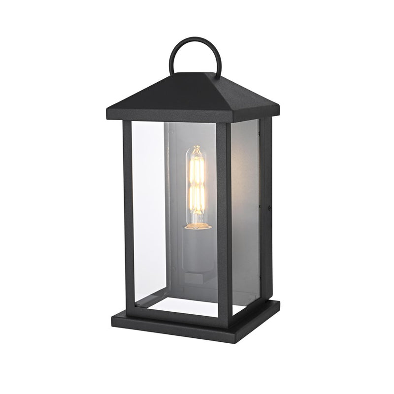 Elegant Lighting Neil 1 Light 14" Outdoor Wall Sconce, Black