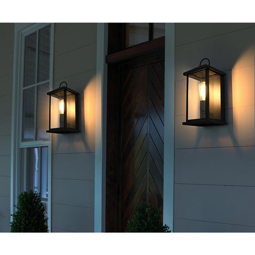 Elegant Lighting Neil 1 Light 15" Outdoor Wall Sconce, Black