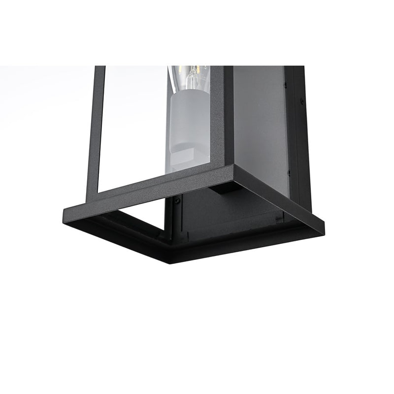 Elegant Lighting Neil 1 Light 15" Outdoor Wall Sconce, Black