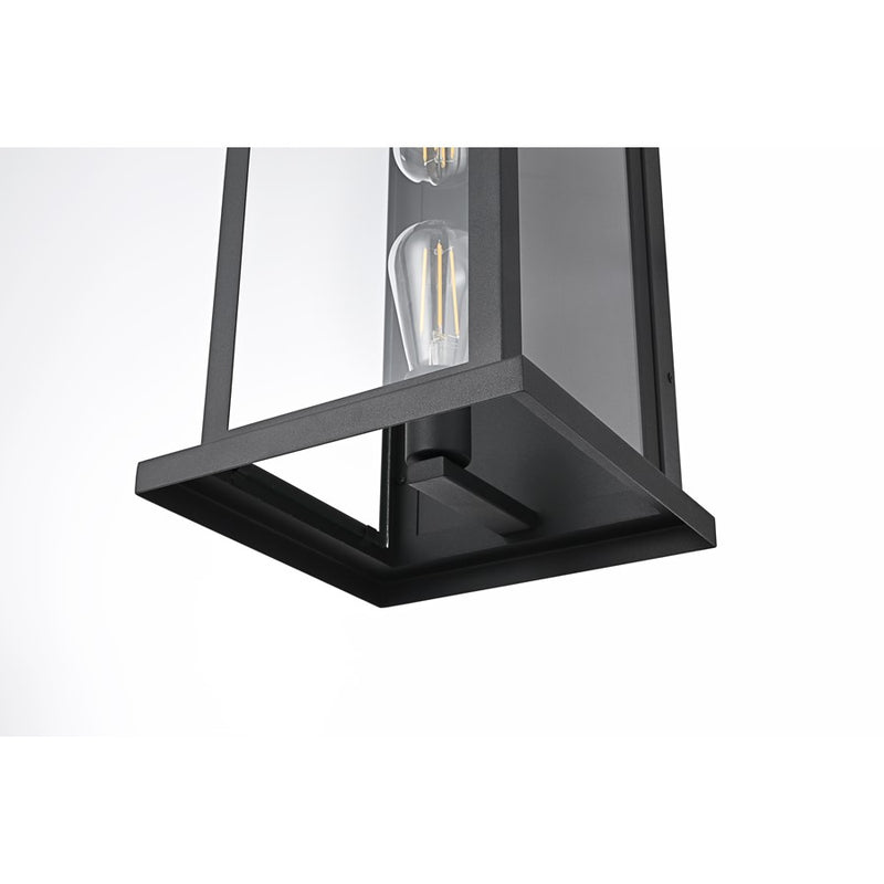 Elegant Lighting Neil 2 Light 10" Outdoor Wall Sconce, Black