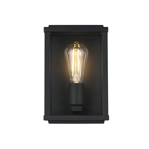 Elegant Lighting Santos 1 Light 6" Outdoor Wall sconce, Black - OD412W10BK