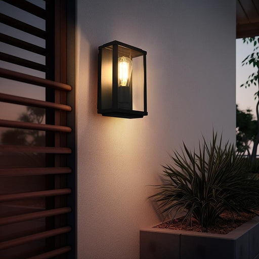 Elegant Lighting Santos 1 Light 6" Outdoor Wall Sconce, Black
