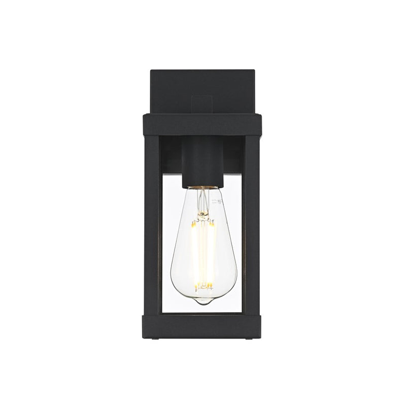 Elegant Lighting Peter 1 Light 11" Outdoor Wall sconce, Black - OD413W11BK