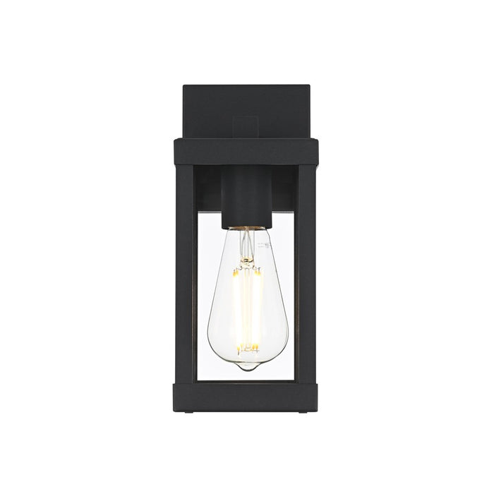 Elegant Lighting Peter 1 Light 11" Outdoor Wall sconce, Black - OD413W11BK